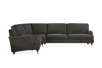 Howard Lyx 6-sits Högervänd L-formad Hörnsoffa i Manchester - Mörkgrå - Möbler - Soffa - Howardsoffor