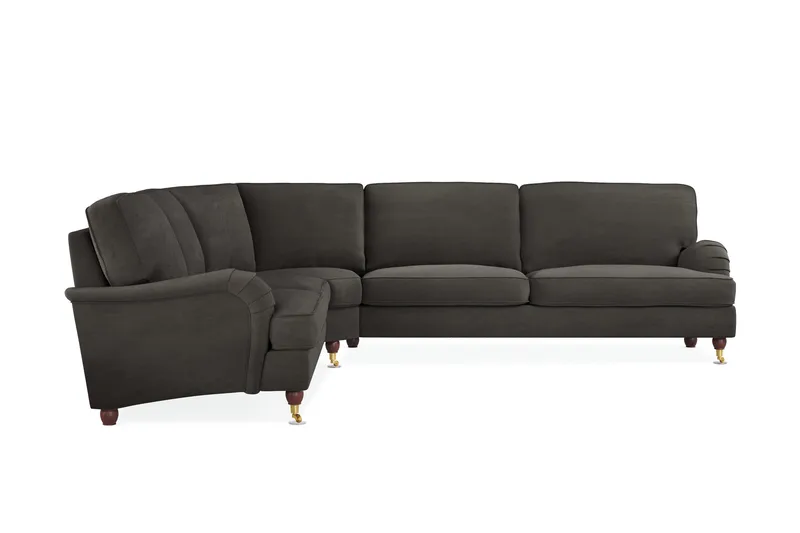 Howard Lyx 6-sits Högervänd L-formad Hörnsoffa i Manchester - Mörkgrå - Möbler - Soffa - Howardsoffor