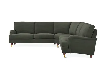 Howard Lyx 6-sits Högervänd L-formad Hörnsoffa i Manchester - Mörkgrön - Möbler - Soffa - Howardsoffor