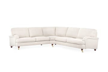 Howard Lyx 6-sits Högervänd L-formad Hörnsoffa i Sammet - Krämvit - Möbler - Soffa - Howardsoffor