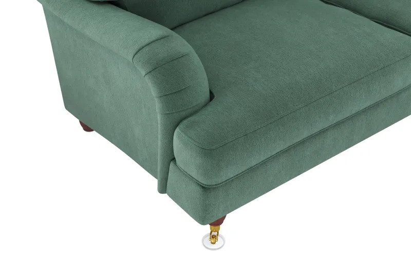 Howard Lyx 6-sits Högervänd L-formad Hörnsoffa i Sammet - Mörkgrön - Möbler - Soffa - Howardsoffor