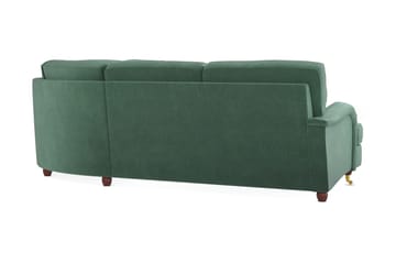 Howard Lyx 6-sits Högervänd L-formad Hörnsoffa i Sammet - Mörkgrön - Möbler - Soffa - Howardsoffor