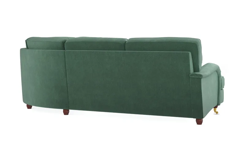 Howard Lyx 6-sits Högervänd L-formad Hörnsoffa i Sammet - Mörkgrön - Möbler - Soffa - Howardsoffor