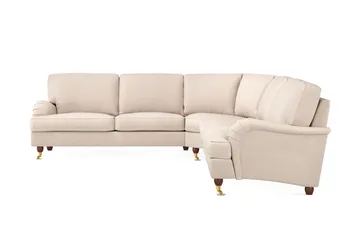 Howard Lyx 6-sits Högervänd L-formad Hörnsoffa i Tyg - Beige - Möbler - Soffa - Howardsoffor