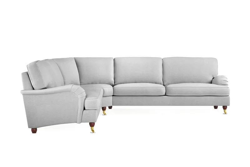 Howard Lyx 6-sits Högervänd L-formad Hörnsoffa i Tyg - Ljusgrå - Möbler - Soffa - Howardsoffor