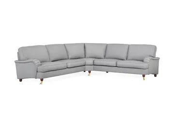 Howard Lyx 6-sits Högervänd L-formad Hörnsoffa i Tyg - Ljusgrå - Möbler - Soffa - Howardsoffor