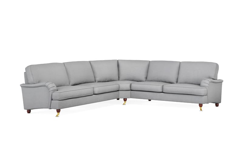 Howard Lyx 6-sits Högervänd L-formad Hörnsoffa i Tyg - Ljusgrå - Möbler - Soffa - Howardsoffor