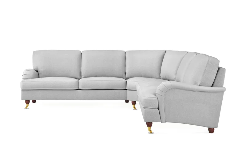 Howard Lyx 6-sits Högervänd L-formad Hörnsoffa i Tyg - Ljusgrå - Möbler - Soffa - Howardsoffor
