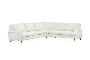 Howard Lyx 6-sits Vänstervänd L-formad Hörnsoffa i Bouclé - Vit - Möbler - Soffa - Howardsoffor
