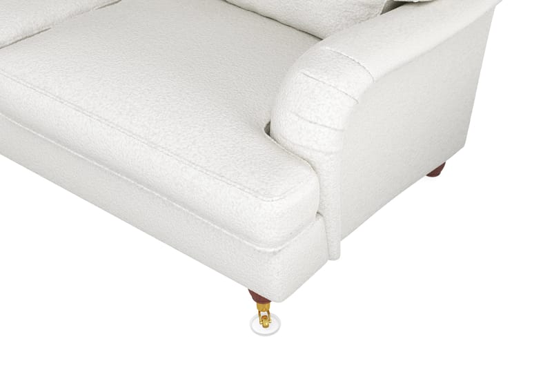 Howard Lyx 6-sits Vänstervänd L-formad Hörnsoffa i Bouclé - Vit - Möbler - Soffa - Howardsoffor