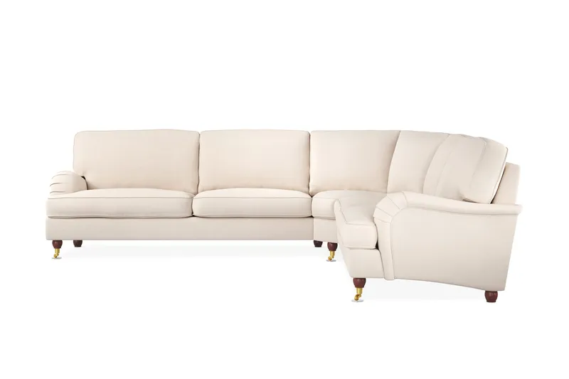 Howard Lyx 6-sits Vänstervänd L-formad Hörnsoffa i Manchester - Beige - Möbler - Soffa - Howardsoffor