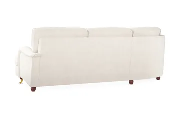 Howard Lyx 6-sits Vänstervänd L-formad Hörnsoffa i Sammet - Krämvit - Möbler - Soffa - Howardsoffor