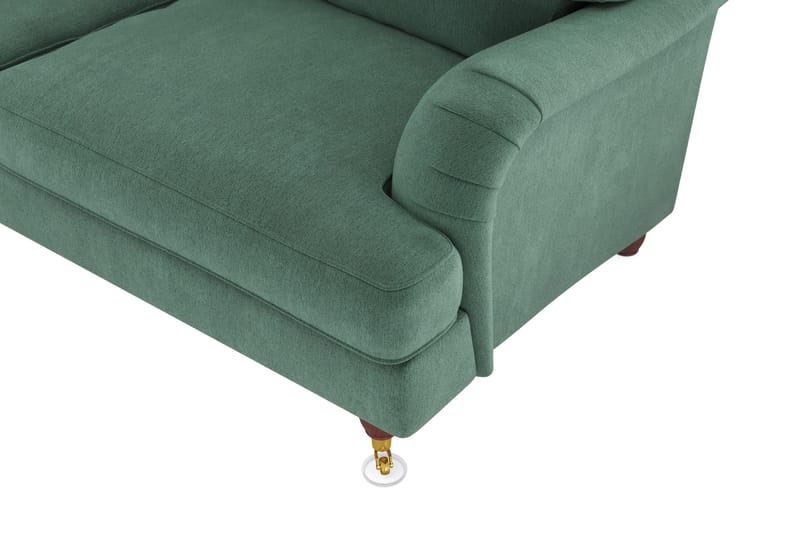 Howard Lyx 6-sits Vänstervänd L-formad Hörnsoffa i Sammet - Mörkgrön - Möbler - Soffa - Howardsoffor