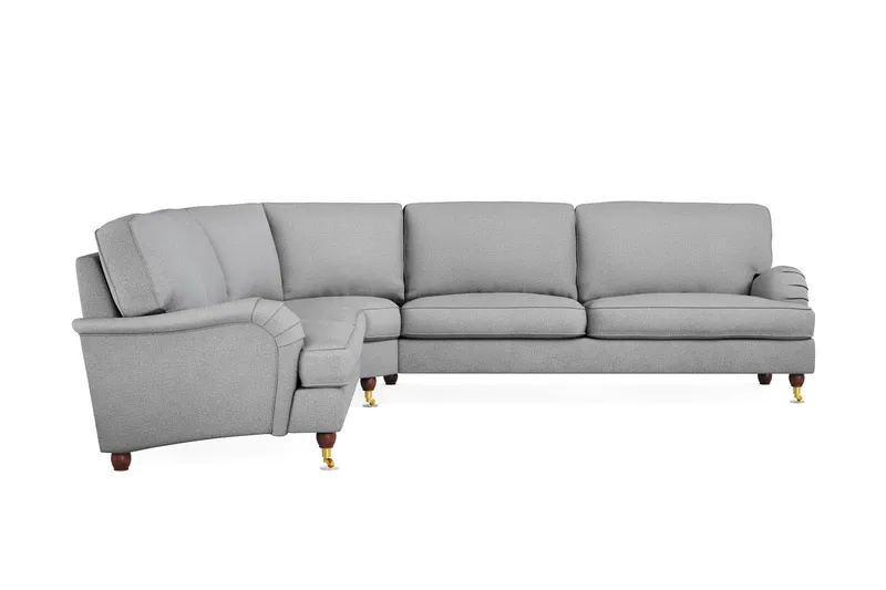 Howard Lyx 6-sits Vänstervänd L-formad Hörnsoffa i Tyg - Ljusgrå - Möbler - Soffa - Howardsoffor