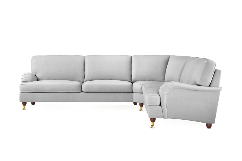 Howard Lyx 6-sits Vänstervänd L-formad Hörnsoffa i Tyg - Ljusgrå - Möbler - Soffa - Howardsoffor