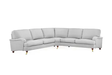 Howard Lyx 6-sits Vänstervänd L-formad Hörnsoffa i Tyg - Ljusgrå - Möbler - Soffa - Howardsoffor