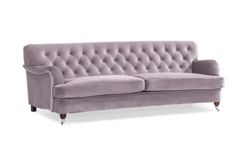 Howard Riviera 3-sits Svängd Sammetssoffa - Lila - Möbler - Soffa - Howardsoffor