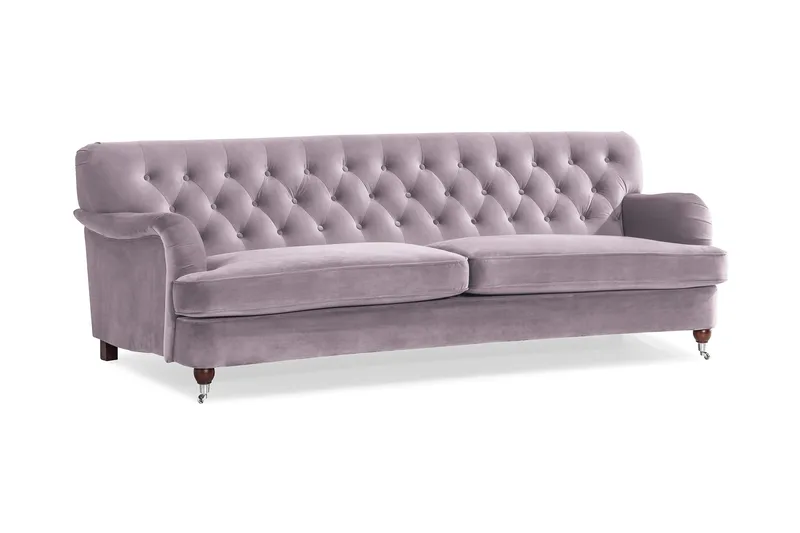 Howard Riviera 3-sits Svängd Sammetssoffa - Lila - Möbler - Soffa - Howardsoffor