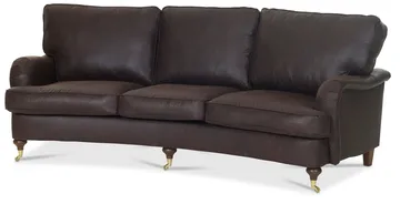 Howard svängd soffa 3-sits - Brun vintage - Vintagebrun - Möbler - Soffa - Howardsoffor
