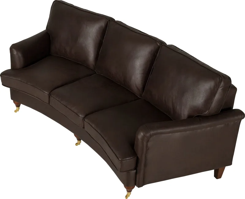 Howard svängd soffa 3-sits - Brun vintage - Vintagebrun - Möbler - Soffa - Howardsoffor