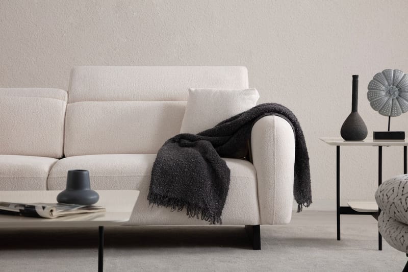 Ingang 3-sits Soffa Chenille - Vit - Möbler - Soffa - 3 sits soffa