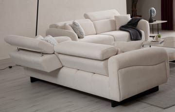 Ingang 3-sits Soffa Chenille - Vit - Möbler - Soffa - 3 sits soffa