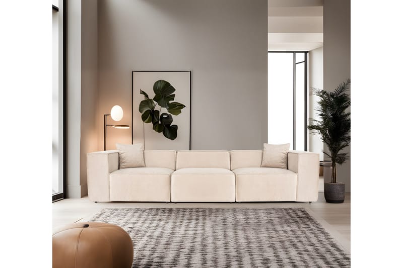 Kaolins Soffa 3-sits - Cream - Möbler - Soffa - Modulsoffor - Komplett modulsoffa