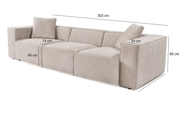 Kaolins Soffa 3-sits - Mocha - Möbler - Soffa - Modulsoffor - Komplett modulsoffa