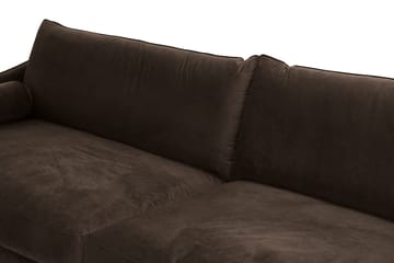 Kimberley Djup 4-sits Soffa i Sammet - Mörkbrun - Möbler - Soffa - Sammetssoffa