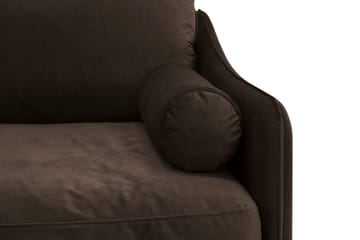 Kimberley Djup 4-sits Soffa i Sammet - Mörkbrun - Möbler - Soffa - Sammetssoffa