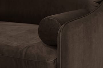 Kimberley Djup 4-sits Soffa i Sammet - Mörkbrun - Möbler - Soffa - Sammetssoffa