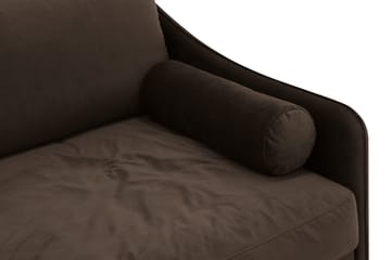 Kimberley Djup 4-sits Soffa i Sammet - Mörkbrun - Möbler - Soffa - Sammetssoffa