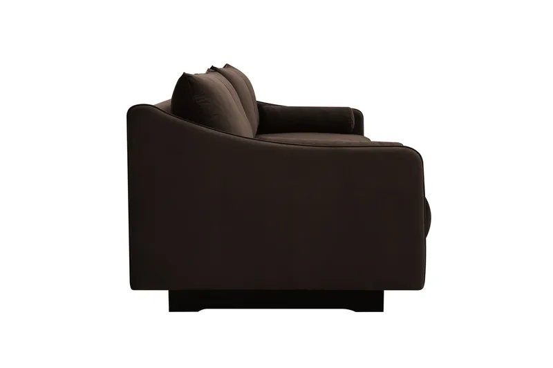 Kimberley Djup 4-sits Soffa i Sammet - Mörkbrun - Möbler - Soffa - Sammetssoffa