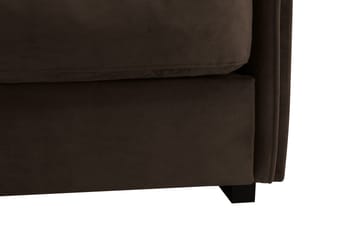 Kimberley Djup 4-sits Soffa i Sammet - Mörkbrun - Möbler - Soffa - Sammetssoffa