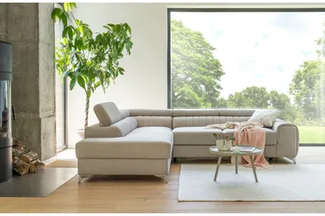 Laurece Schäslongsoffa Vänster - Beige - Möbler - Soffa - Bäddsoffa