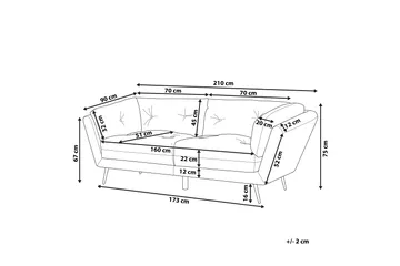 Lenvik Soffa 3-sits - Svart/Vit - Möbler - Soffa - 3 sits soffa