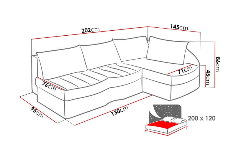 Lido 3-sits Bäddsoffa - Lila - Möbler - Soffa - Bäddsoffa