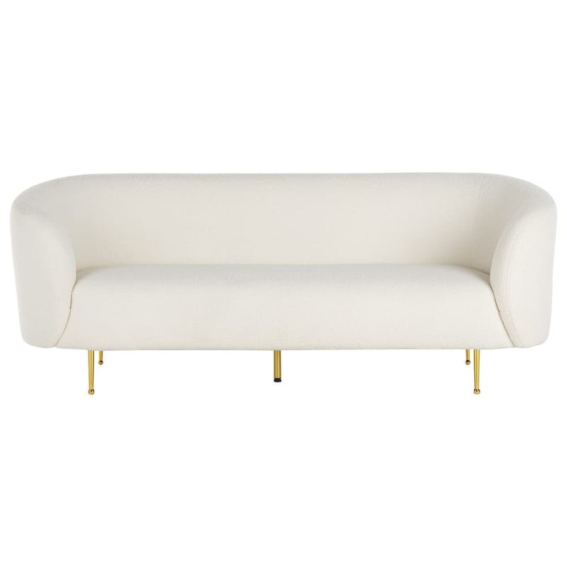 Loen 3-sits Svängd Soffa i Bouclé - Offwhite - Möbler - Soffa - 3 sits soffa