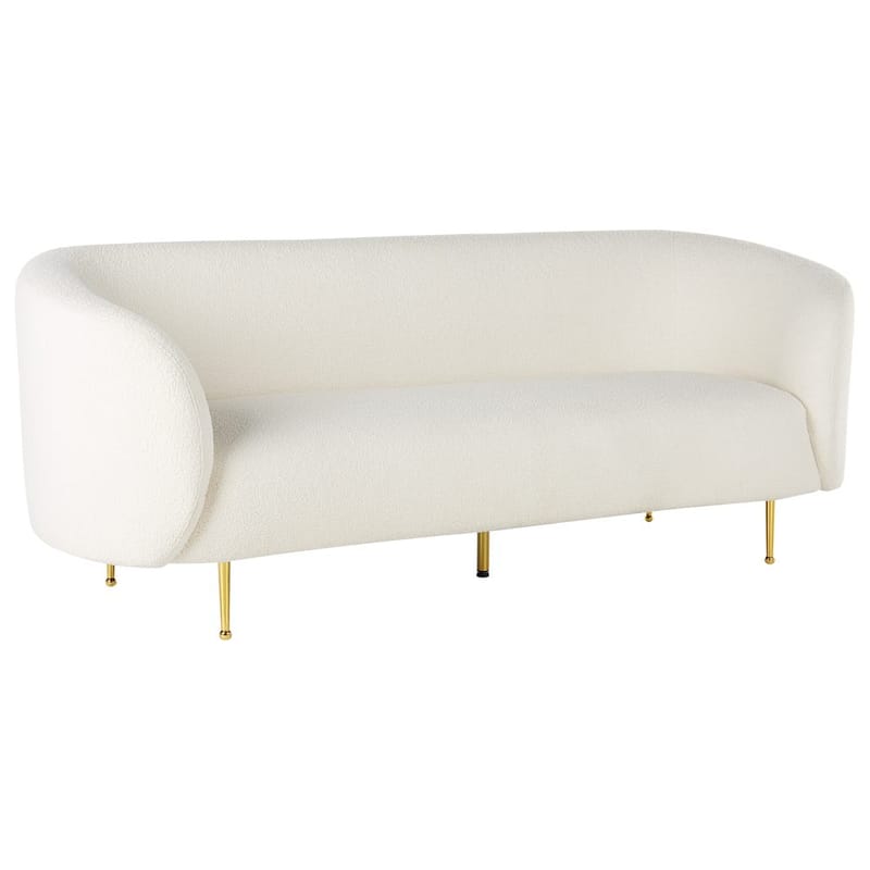 Loen 3-sits Svängd Soffa i Bouclé - Offwhite - Möbler - Soffa - 3 sits soffa