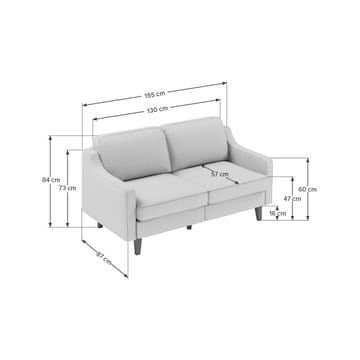Lorvas 2-sits Soffa - Mintgrön/Brun - Möbler - Soffa - Sammetssoffa