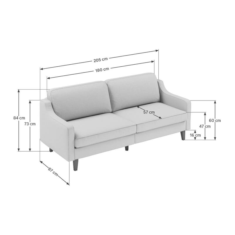 Lorvas 3-sits Soffa - Brun - Möbler - Soffa - Sammetssoffa