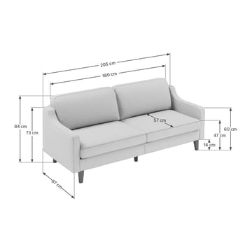 Lorvas 3-sits Soffa - Ivory - Möbler - Soffa - Sammetssoffa