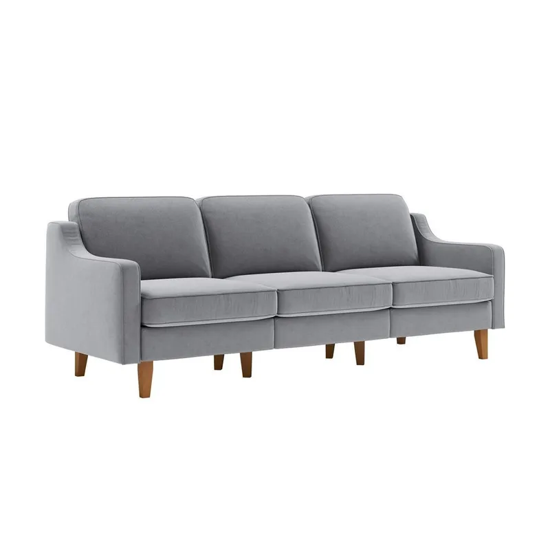 Lorvas 3-sits Soffa - Kolgrå - Möbler - Soffa - Sammetssoffa