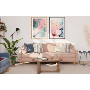 Lorvas 3-sits Soffa - Ljusröd - Möbler - Soffa - Sammetssoffa