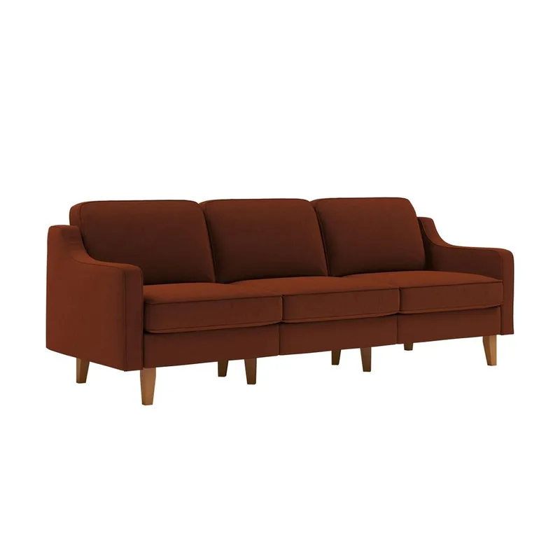 Lorvas 3-sits Soffa - Röd - Möbler - Soffa - Sammetssoffa