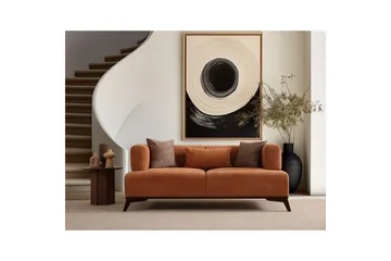 Malkiat Soffa 2-sits - Orange/Svart - Möbler - Soffa - 2 sits soffa