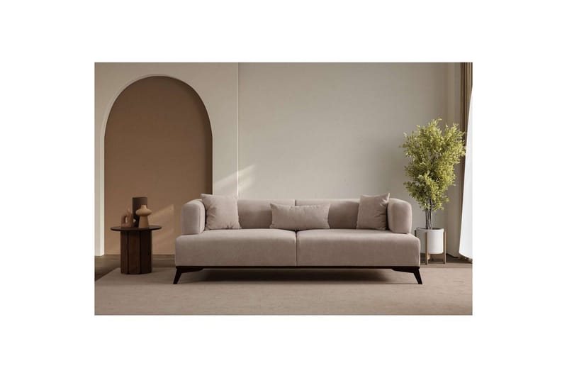 Malkiat Soffa 3-sits - Beige/Svart - Möbler - Soffa - 3 sits soffa