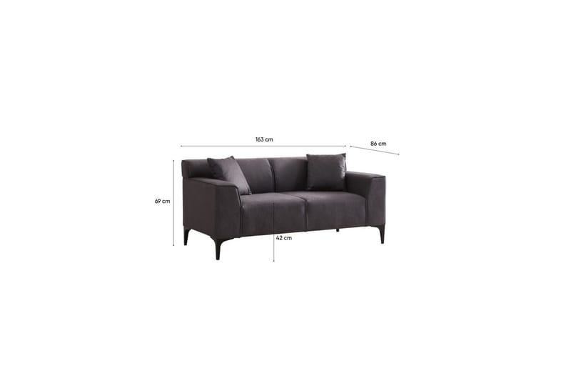 Malpani Soffa 2-sits - Antracit - Möbler - Soffa - 2 sits soffa