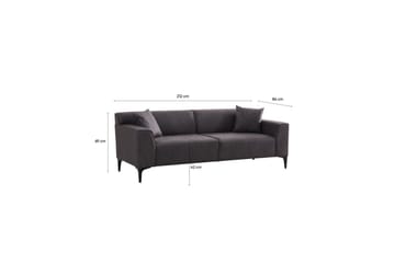 Malpani Soffa 3-sits - Antracit - Möbler - Soffa - 3 sits soffa