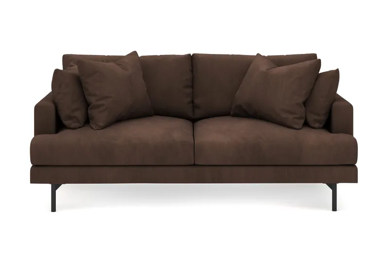 Menard 3-sits Djup Manchestersoffa, Brun